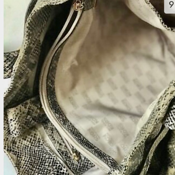 Michael Kors Faux Snakeskin Designer Satchel Hand Bag - Picture 8 of 9